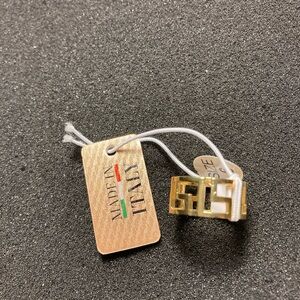 New Mia Fiore Dyadema Size 6 Gold Plated Bronze Greek Key Ring